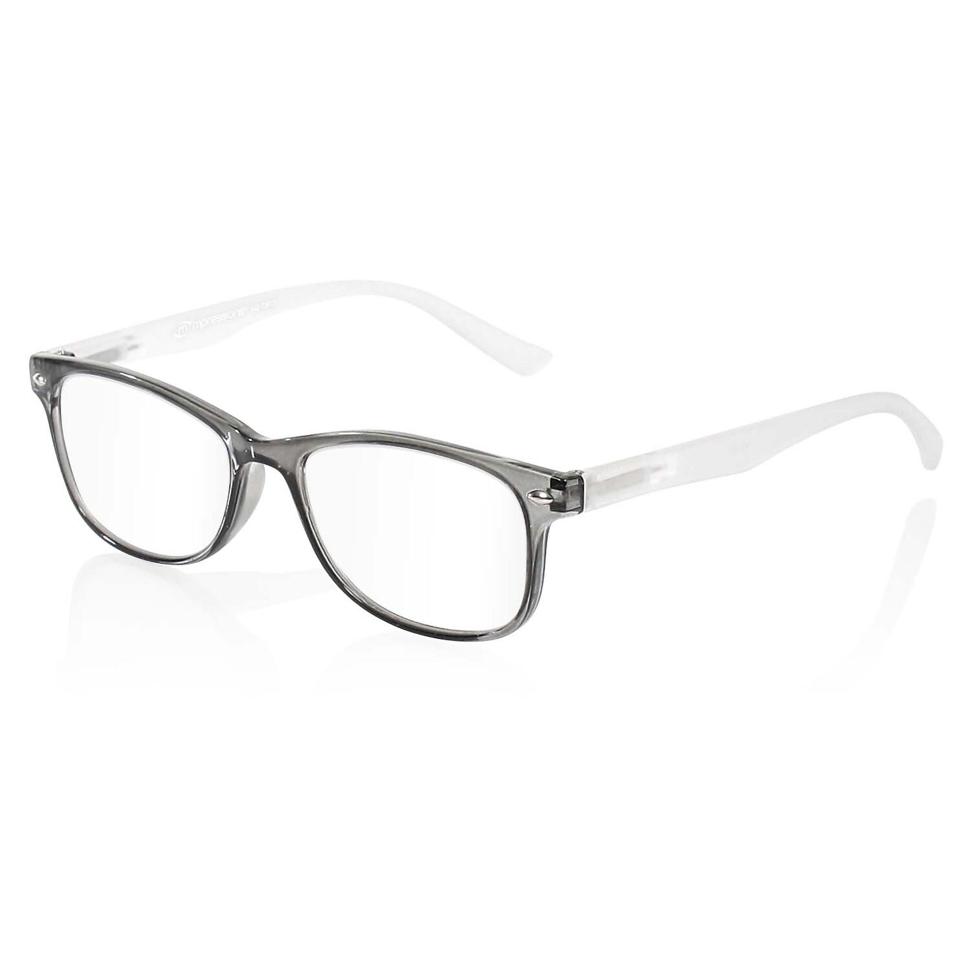 mpressions Reading Glasses Black/Clear 2.50